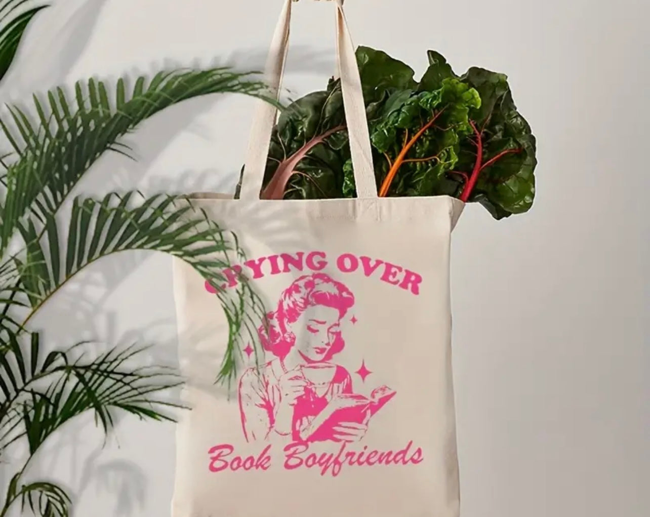 Crying Over Book Boyfriends Small Canvas Tote bag