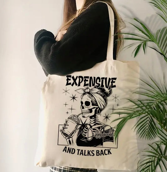 Expensive Difficult and Talks Back Small Canvas Tote Bag